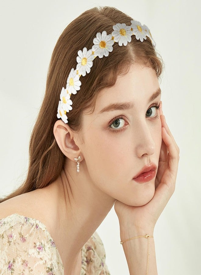 panthra 2 Pcs Yellow Daisy Hair Accessories, Daisy Headband, Cute Daisy Design, Widely Used in Birthday Parties, Family Gatherings, Dances, Cosplay Costumes (Yellow) - Image 3